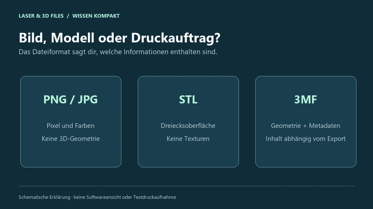 Die Unterschiede zwischen STL, 3MF und dem für einen Drucker erzeugten G-Code